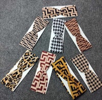 a set of headbands with different patterns on them