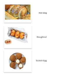 hot dog, doughnut, doughnut egg, hot dog, doughnut egg, hot dog, doughnut egg, hot dog, doughnut egg