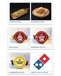 a screen shot of the domino's website