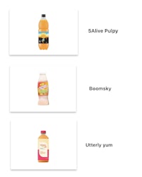 a list of different types of juices