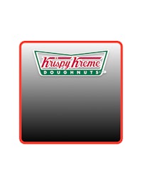 krispy creme logo on a red and black background